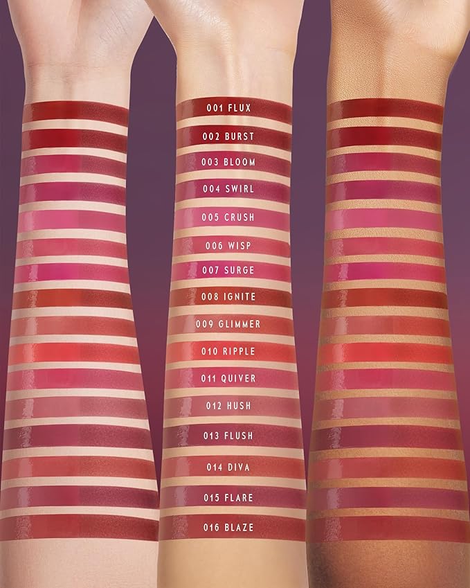 ALTERA BLURRING LIP TINT - Shine Lip Gloss to Soft Blurry Lip Matte Finish, Long-Lasting Lip Stain, Smooth and Blur lip lines, Watery-Velvet Feel, Hydrating & Non-Sticky (015 FLARE)