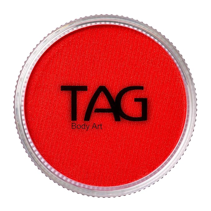 TAG Professional Face and Body Paint, Regular Red 32gm, non toxic, hypoallergenic, easy to wash off, ideal for Kids Parties, Halloween, Cosplay and Events