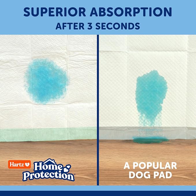 Hartz Home Protection Super Absorbent Odor Eliminating No Leaks Dog Pads, 50 Count