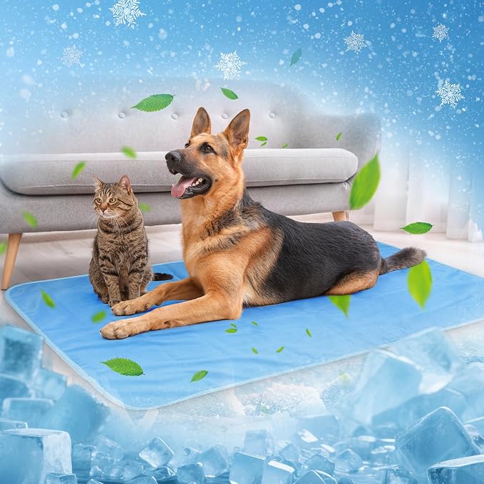 Kritter Planet Waterproof Cooling Dog Blanket, Summer Furniture Protector | 20 x 30 Inch Reversible Mat for Sofa, Bed & Car Seat, Lightweight, Washable & Comfort, Indoor & Outdoor Use for Dogs & Cats