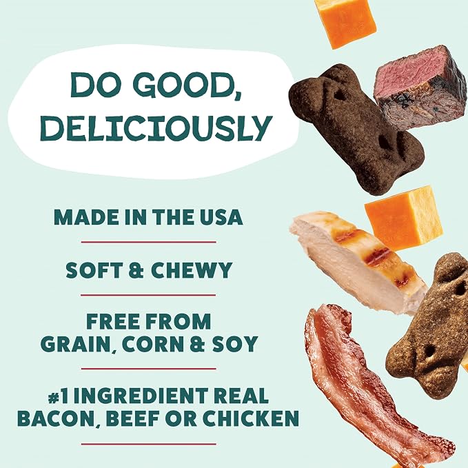 Shameless Pets Soft & Chewy Dog Treats, Meaty Tenders Variety (3-Pack) - Real Meat is 1st Ingredient - Grain Free, No Corn or Soy - Digestive Support - for Small, Medium & Large Dogs