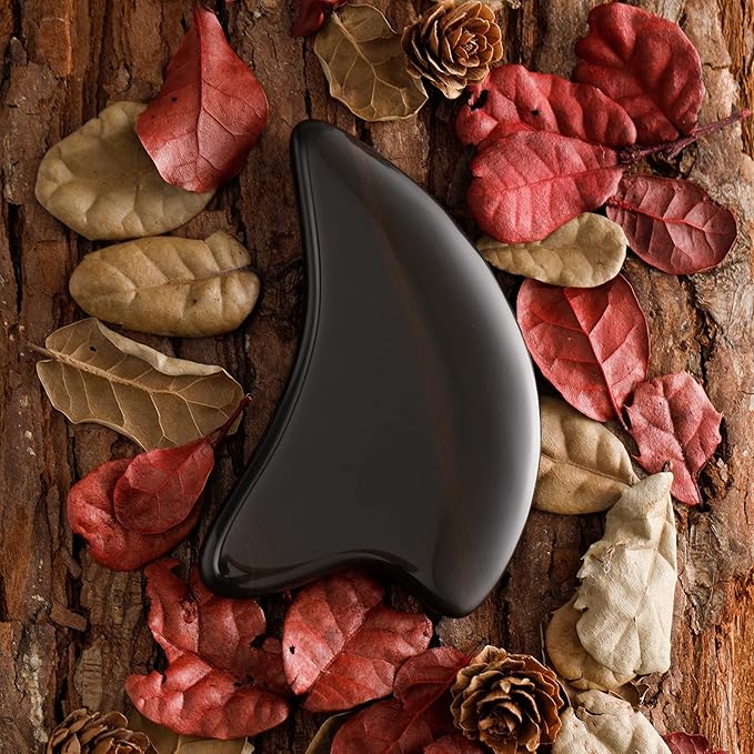 SINOKF Bian Stone Gua Sha Facial Tools Scraping Massage Face Guasha Board Scraping Plate