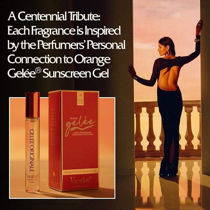 VACATION Orange Gelée 100th Anniversary Fragrance Collection — Limited-Edition Five-Piece Eau de Toilette Set | Developed with ARQUISTE Parfumeur | Five Unique Scent Profiles