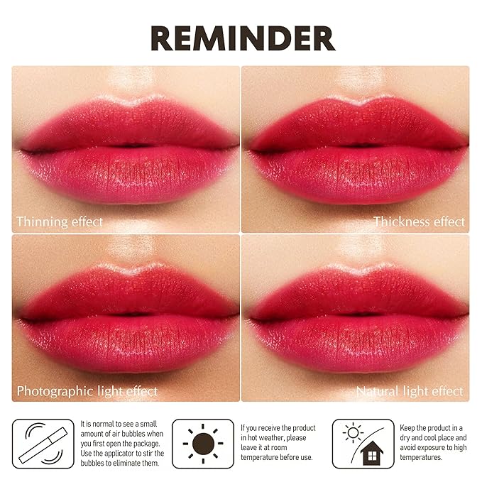 Purple Red Lipstick Moisturizing for Women Shimmer Tinted Lip Balm Hydrate Nourish Mauve Lip Gloss Cruelty Free Lip Makeup, ZG113 Flame