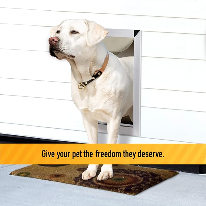 Pure Aluminum Medium Dog Door for Wall, Pet Door for Wall