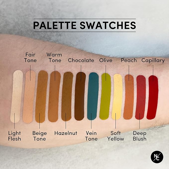 Narrative Cosmetics Flesh Tone Alcohol Airbrush Paints - 2 fl oz, Skin Safe, Quick Dry, Waterproof, Sweatproof, Transferproof Liquid Makeup for Tattoo Cover-Up, Bodypainting, FX Makeup - Deep Blush