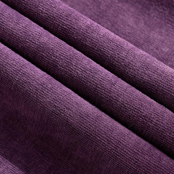 MIULEE Plum Purple Chenille Couch Throw Pillow Covers, 20x20 | Set of 2, Soft Farmhouse Modern Home Decor, Decorative Pillowcases for Sofa Living Room Bed