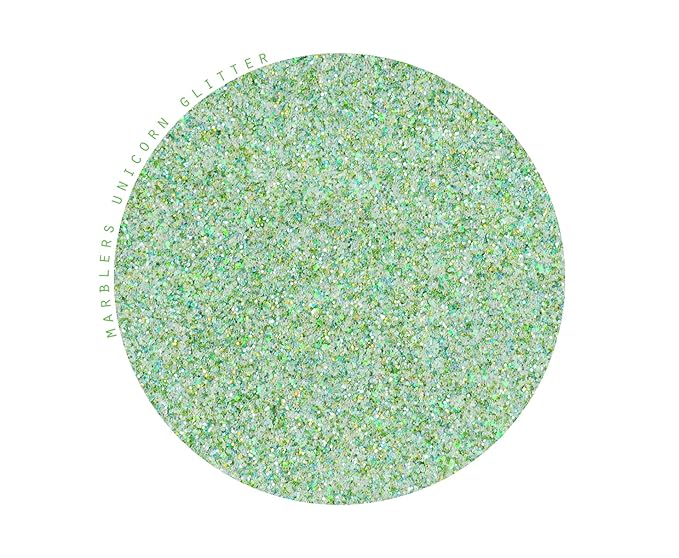 MARBLERS Holographic Face & Body Glitter [Unicorn Green] 0.18oz (5g) | Fine | Non-Toxic | Vegan | Cruelty-Free | Festival, Rave & Party Makeup | Eye, Hair, Nail Polish, Eyeshadow | Nail Art | Gel Nail