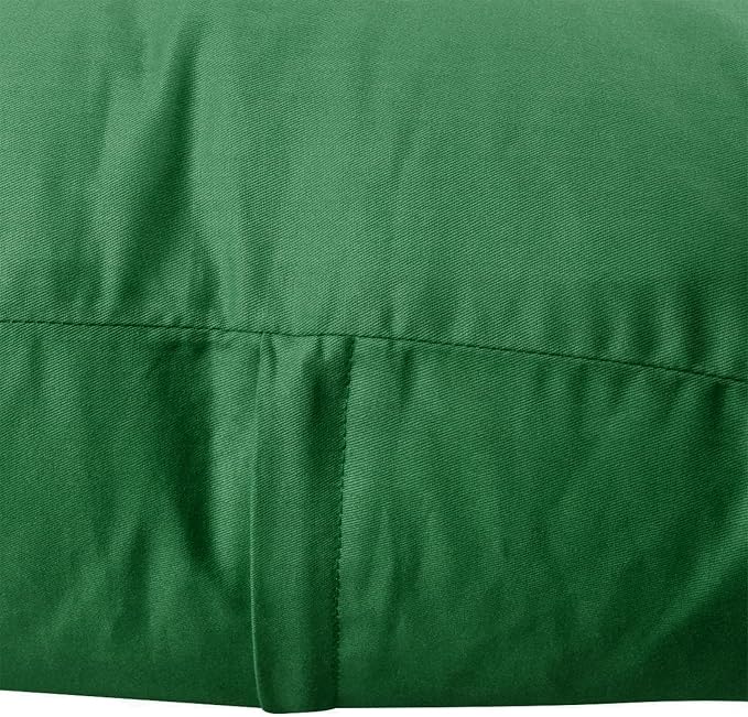 Thmyo 4-Pack 100% Cotton Comfortable Solid Decorative Throw Pillow Case Square Cushion Cover Pillowcases St Patricks Day DIY Throw Pillow Covers for Sofa(18x18 inch/ 45x45cm,Christmas Green)