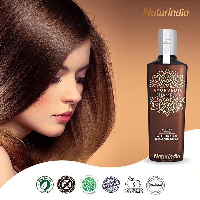 Ayurvedic Amla Hair Growth Shampoo – Organic Indian Formula Sulfate & Paraben Free For Hair loss and Thinning - Natural Vitamin C and B-Complex for Women