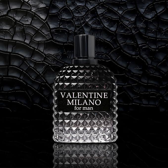 AFLUXE 2PCS Valentine Milano/Invincible Grey Eau De Toilette for Men-Fresh,Romantic Scent Perfume for Men 3.4 Fl Oz Each Mens Cologne For All Skin Daily Used