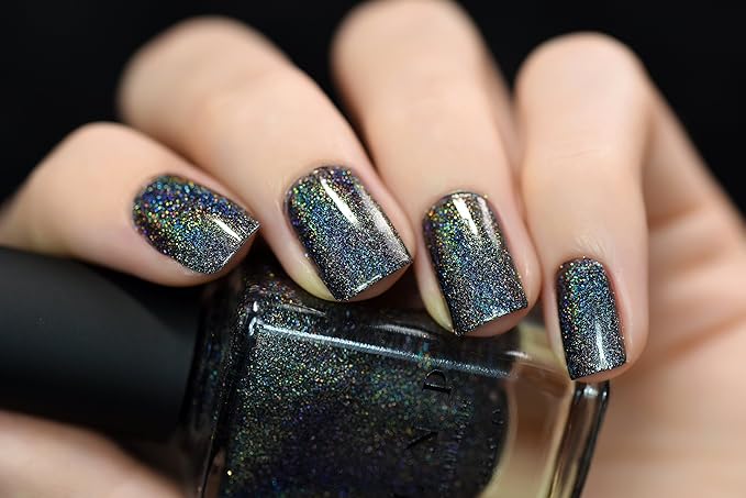 ILNP Missed Calls - Black Holographic Nail Polish
