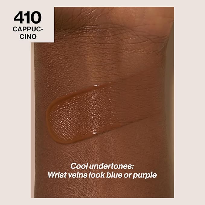 Revlon Liquid Foundation, ColorStay Face Makeup for Normal & Dry Skin, SPF 20, Longwear Medium-Full Coverage with Natural Finish, 410 Cappuccino, 1 fl oz