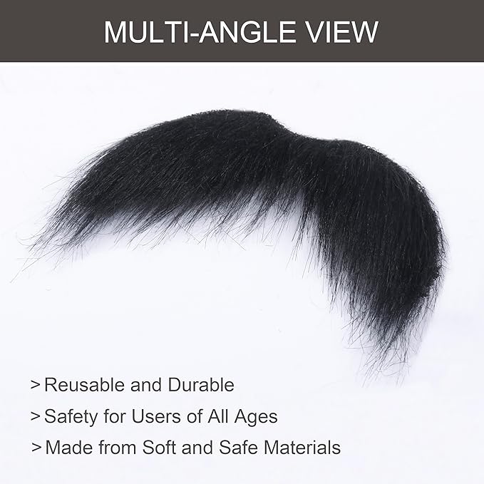 Fake Mustache for Men Classic Halloween Self Adhesive Fake Beard Novelty Stick On Fake Mustaches