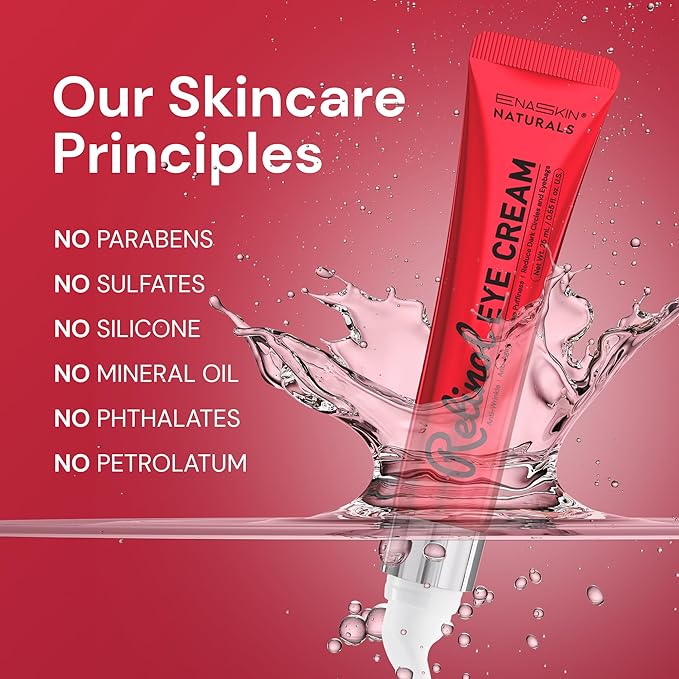 Retinol Anti Aging Eye Cream: Rapid Wrinkle Repair & Instant Under Eye Treatment - Reduce Dark Circles, Eye Bags, Puffiness for Women, Day & Night, 0.85 fl.oz
