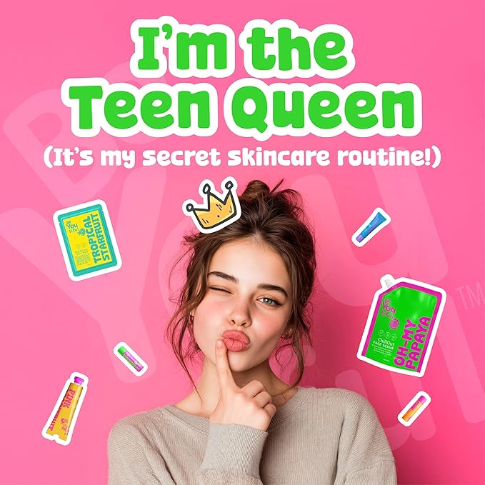 BeYoutiful ChillOut Gentle Acne Cleansing Face Wipes with Salicylic Acid for Teens and Kids, Easter Basket Stuffers, 60 Facial Pads, Vegan, Easter Gifts for Kids