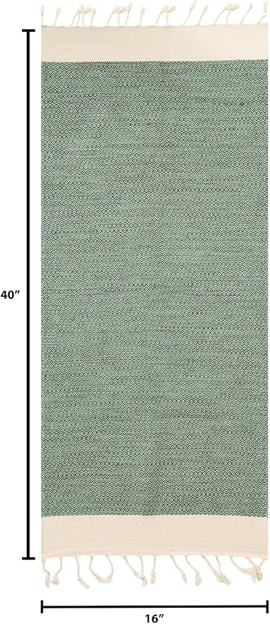 BAY LAUREL Turkish Hand Towel – Pack of 2 | Soft & Absorbent Decorative Towels for Bathroom, Hand, Face, Hair, Gym, Yoga, SPA, Kitchen & Tea | Boho Decor (Army Green, Diamond 16x40 Inches (Set of 2)