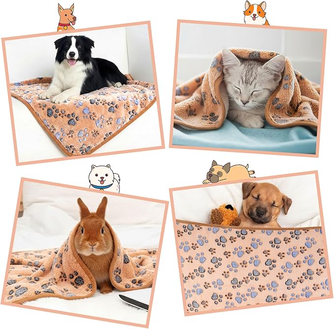 Dog Blankets for Medium Dogs, Cat, Premium Soft Dog Blankets for Small Dog | Washable, Puppy Blanket Dogs Essentials for Puppies (1, Brown, 41" x 30")