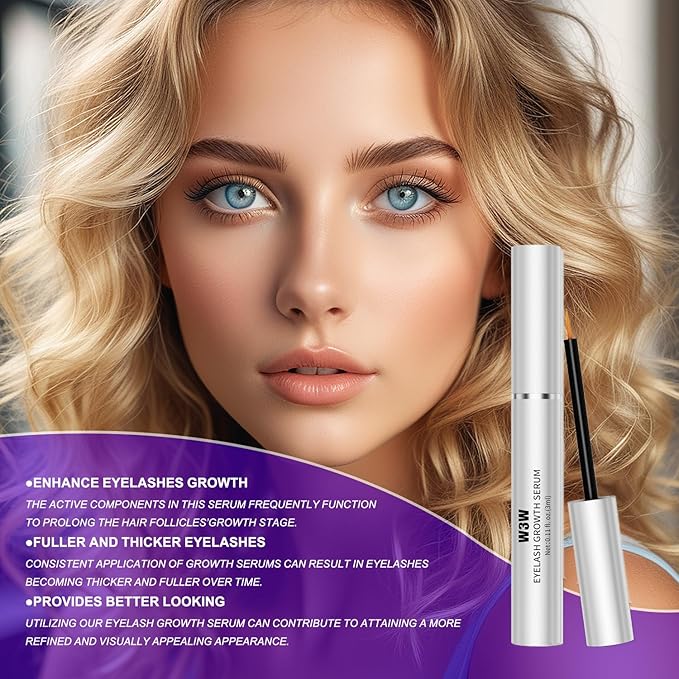 Lash Serum- Rapid Eyelash Growth Serum for tronger, Healthier Lashes & Brows, Vegan & Cruelty-Free (1 PCS)