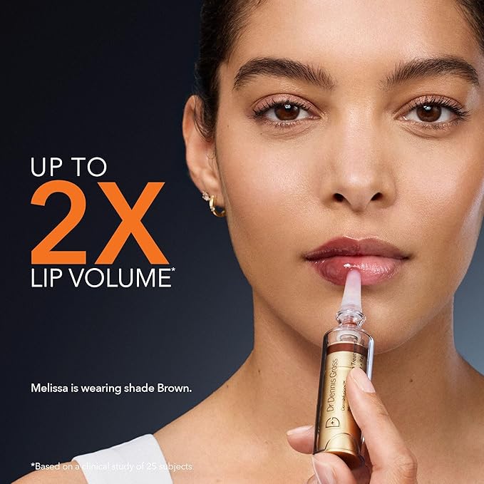 Dr Dennis Gross DermInfusions Plump + Repair Tinted Lip Treatment, Clear - Visibly Plumps & Defines Lips with Hyaluronic Acid & Peptides - Repairs Moisture Barrier - 4 mL