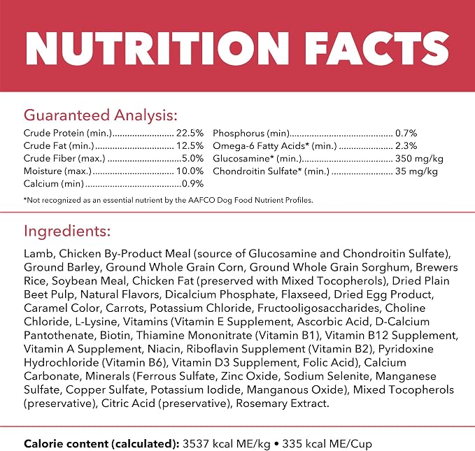 IAMS Proactive Health Large Breed Dry Dog Food, Lamb & Rice, 40 lb | Real Lamb #1 Ingredient, vet-recommended, Glucosamine & Chondroitin for bones & joints, supports strong muscles