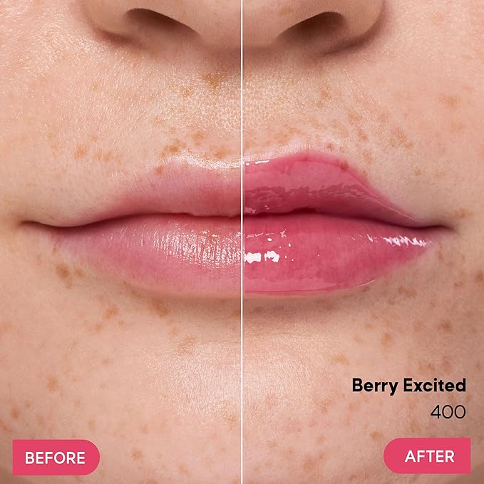 Almay Gleam Big Lip Serum, Hydrating and Moisturizing, Hypoallergenic Lip Gloss, Non-Sticky, 100 Positively Pink, 0.13 fl oz