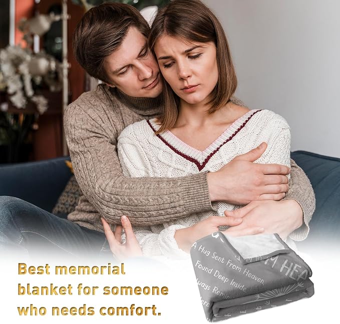 Memorial Gifts, Sympathy Gifts for Loss of Loved One, Blanket 60" x 50" | Bereavement Gifts, Grief Gifts for Women, Memorial Gifts for Loss of Mom Dad