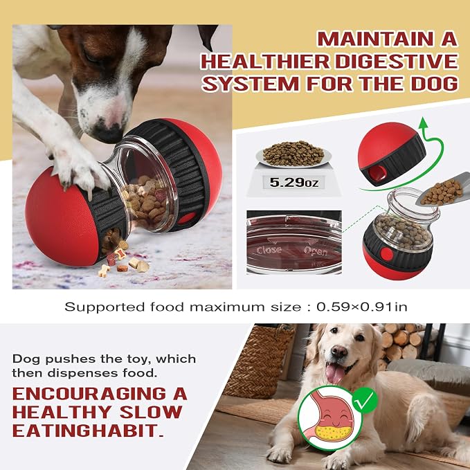 YGGDRA Adjustable Difficulty Dog Puzzle Toy, Interactive Treat Dispenser Feeder with Mental Stimulation for Small Medium Large Dogs, Slow Feeder Bowl for IQ Training, Anxiety Relief, and Boredom