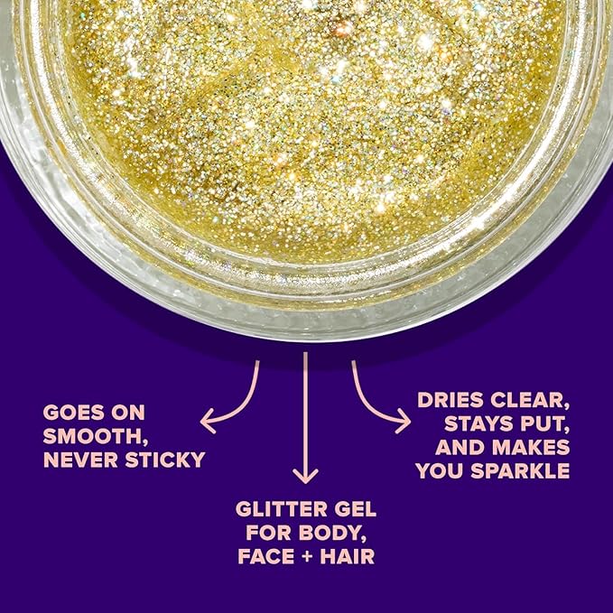 UNICORN SNOT Glitter Gel & Glitter Liquid Metal Lip Paint Bundle - Makeup for Festivals, Raves, Anime Cosplay - Safe for Face, Easy Application & Removal (Bling & Dune)