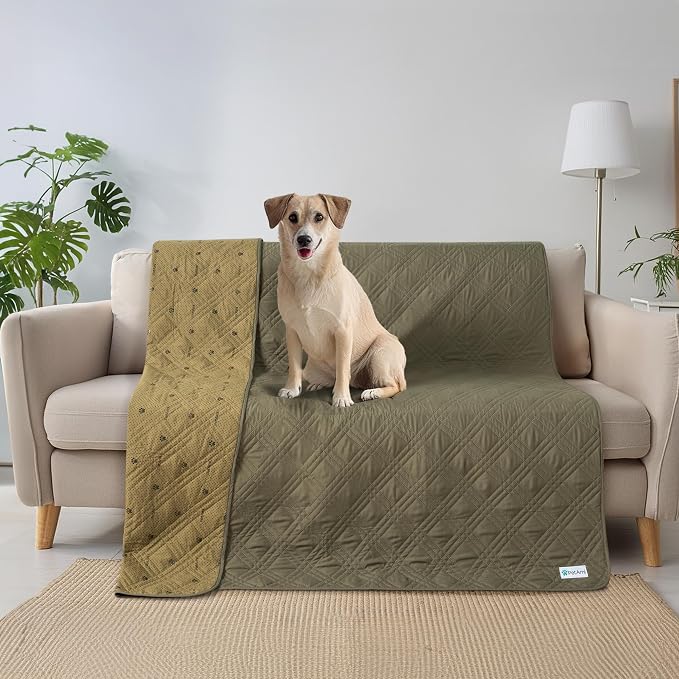 PetAmi Waterproof Couch Cover for Dog Nonslip Bed Sofa Blanket 102x82 Green