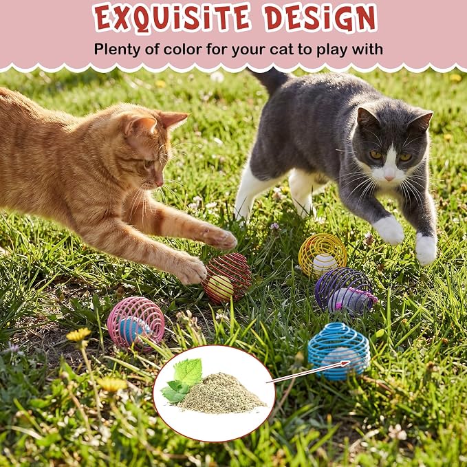 Jecery 5 Pcs Cat Toys Spring,Catnip Rats,Soft Color