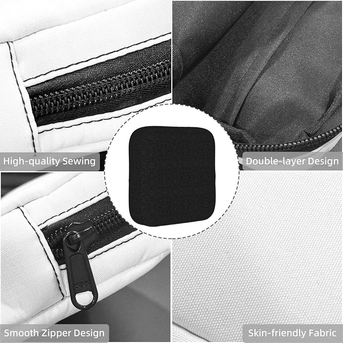 Carry Feminine Care Bag Black Elegant Ornaments Texture, Tight Zipper Seal, Reliable Holder for Sanitary Items, Shopping Camping Daily Usage