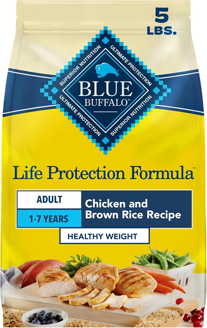 Blue Buffalo Life Protection Formula Healthy Weight Large Dog Food, 5 lb | Real Chicken #1 Ingredient, Promotes Lean Muscles & Weight Control in Large Breed Dogs, Antioxidant-Rich LifeSource Bits