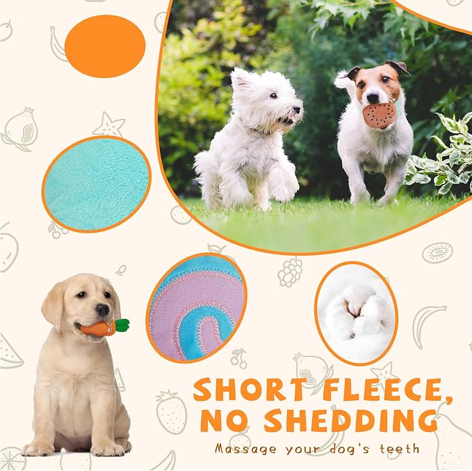 20-Pack Plush Squeaky Dog Toys for Small Dogs