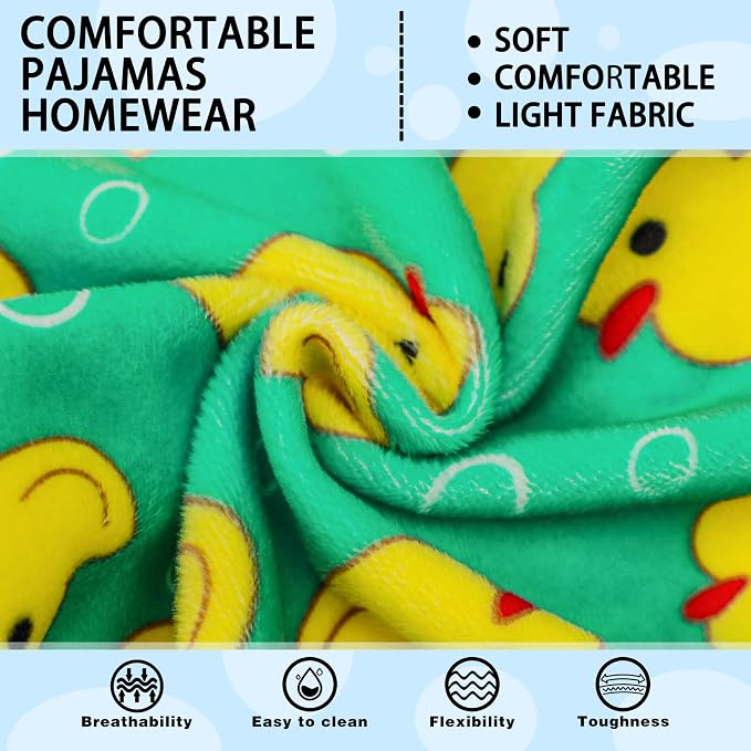 Dog Pajamas Onesie: Comfortable Four-Legged Apparel for Small, Medium, & Large Dogs, Polyester Material for Comfort, Wrinkle Resistance, Moisture Wicking, and Stretchiness Yellow Duck XS
