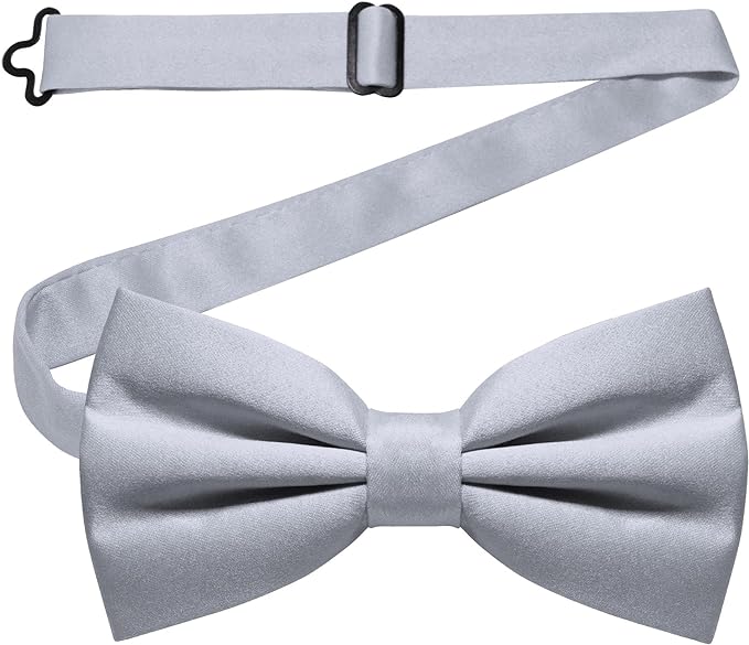 JEMYGINS Solid Color Pre-tied Bow Tie Adjustable Bowtie for Men