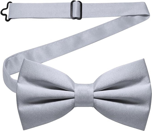 JEMYGINS Solid Color Pre-tied Bow Tie Adjustable Bowtie for Men