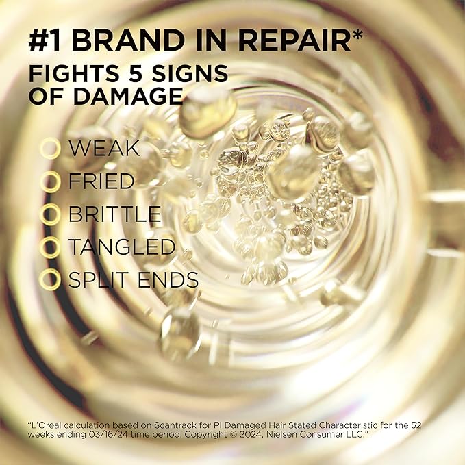 L'Oreal Paris Elvive Total Repair 5 Repairing Shampoo for Damaged Hair Shampoo with Protein and Ceramide for Strong Silky Shiny Healthy Renewed Hair 28 Fl Oz