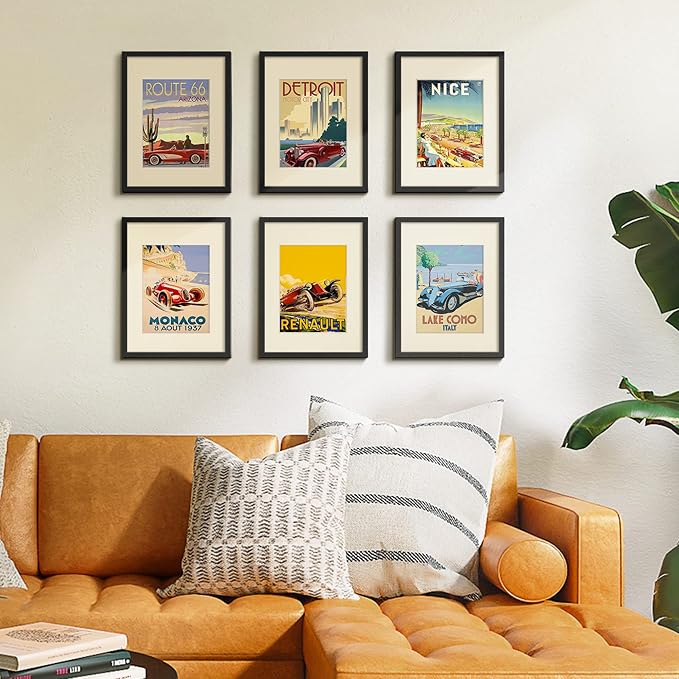 upsimples 12x16 Picture Frame Set of 10, Display Pictures 8.5x11 with Mat or 12x16 Without, Multi Photo Frames Collage for Wall Display, Black | Fit 8.5x11 and 12 x 16 Photos, Wall or Tabletop Display, For Gallery Hallway Living Room, For Christmas