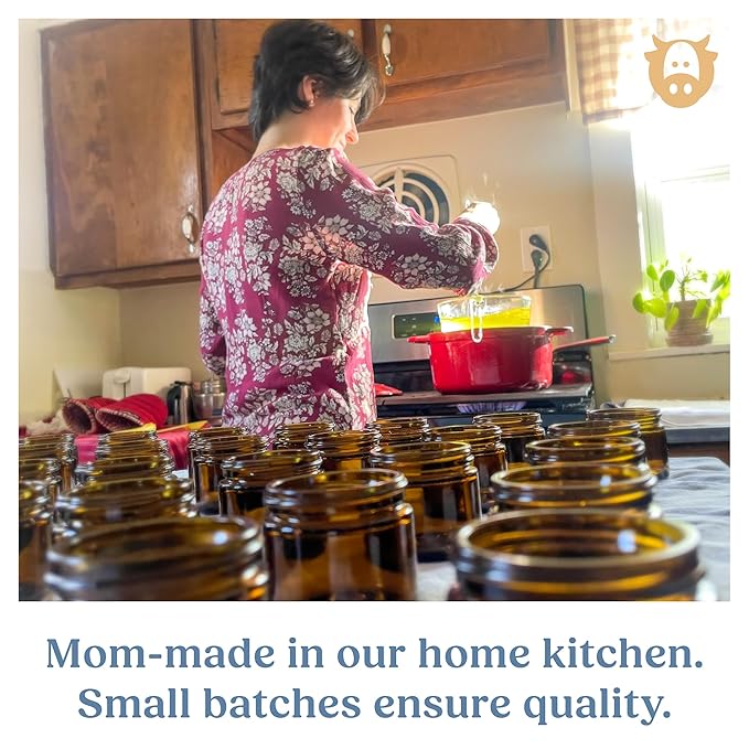 Organic Beef Tallow Bag Balm with Rosehip Oil | Unscented 1 oz – Hand Made in USA 100% Grass-Fed Beef Tallow Moisturizer for Face & Body, Baby, Eczema, Acne-Prone & Sensitive Skin