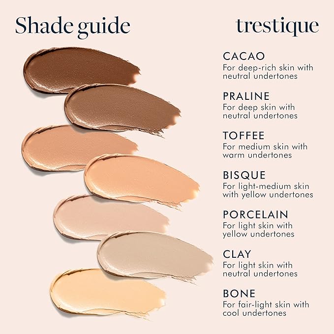 Trestique Concealer Crayon, Refillable Under Eye Concealer With Built-In Blending Sponge, Sustainable Clean Beauty Makeup