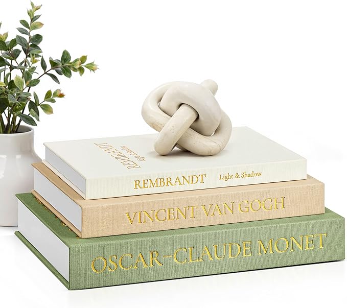 JARLINK Aesthetic Decorative Books, Set of 3 Linen Faux Book Boxes, Sage | Stylish Storage Boxes for Home Decor, Photo Organization, & Keepsakes, Faux Books for Coffee Tables, Bookshelves, or Mantles