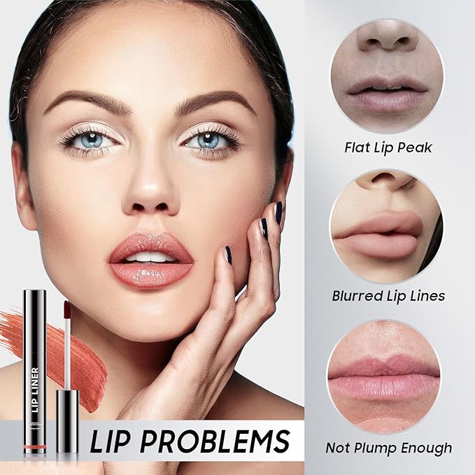 Lip Stain Peel Off - Waterproof Lip Liner, Long Lasting Transfer Proof & Smudge-Proof Lip Liner Stain Moisturizing Easy to Use Natural Lip Color (Nude)