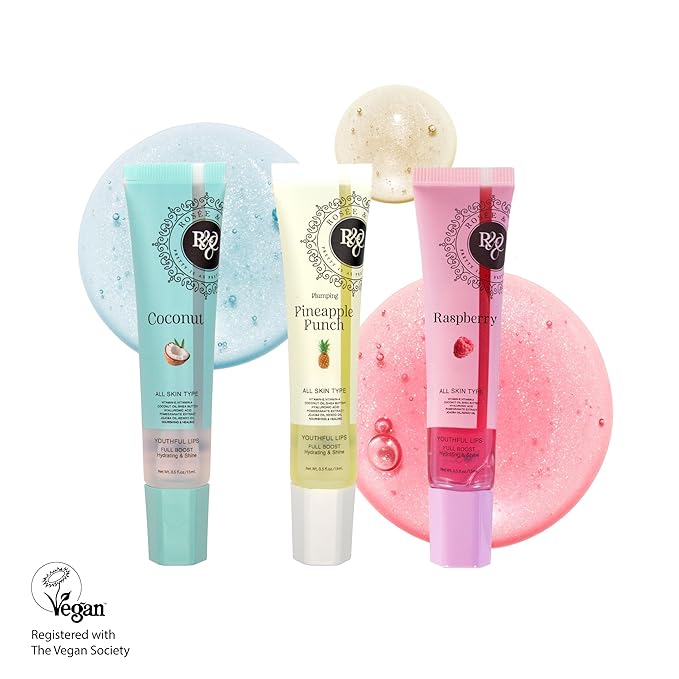 Rosee Lip Gloss Vegan & Cruelty Free Treatment, Professional Make up, Long Lasting Glossy with Shea Butter, Moisturize, Protect & Smooth, High Shine, Non-Sticky (j. Watermelon, 0.5)