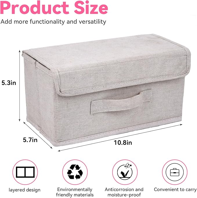Pad Holder for Women Bathroom,Sanitary Napkin Holder, Pad and Tampon Holder for Bathroom, 2 Compartments Pad and Tampon Organizer, Fabric Pad Holder for Period, White