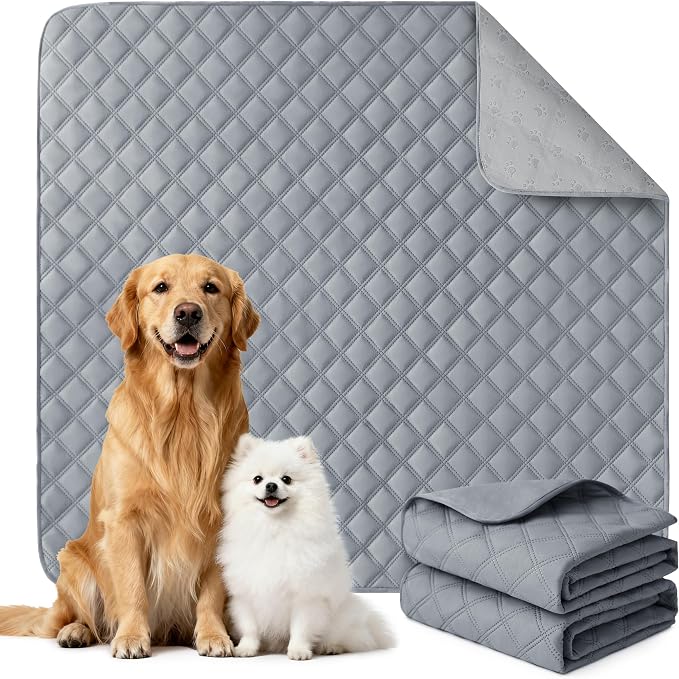 Eterish Reusable Washable Pee Pads for Dogs Large/Extra Large 31'' x 36'' 2 Pack, Absorbent Pet Puppy Dog Training Pads Non-Slip, Waterproof Whelping Potty Pads for Dogs Leak-Proof