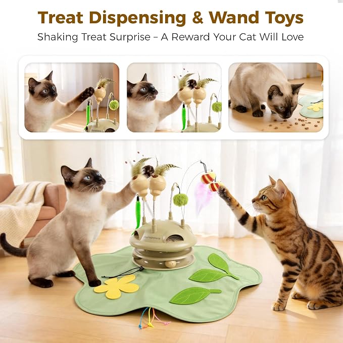 Cat Toys Rechargeable, 6-in-1 Automatic Interactive cat Toy