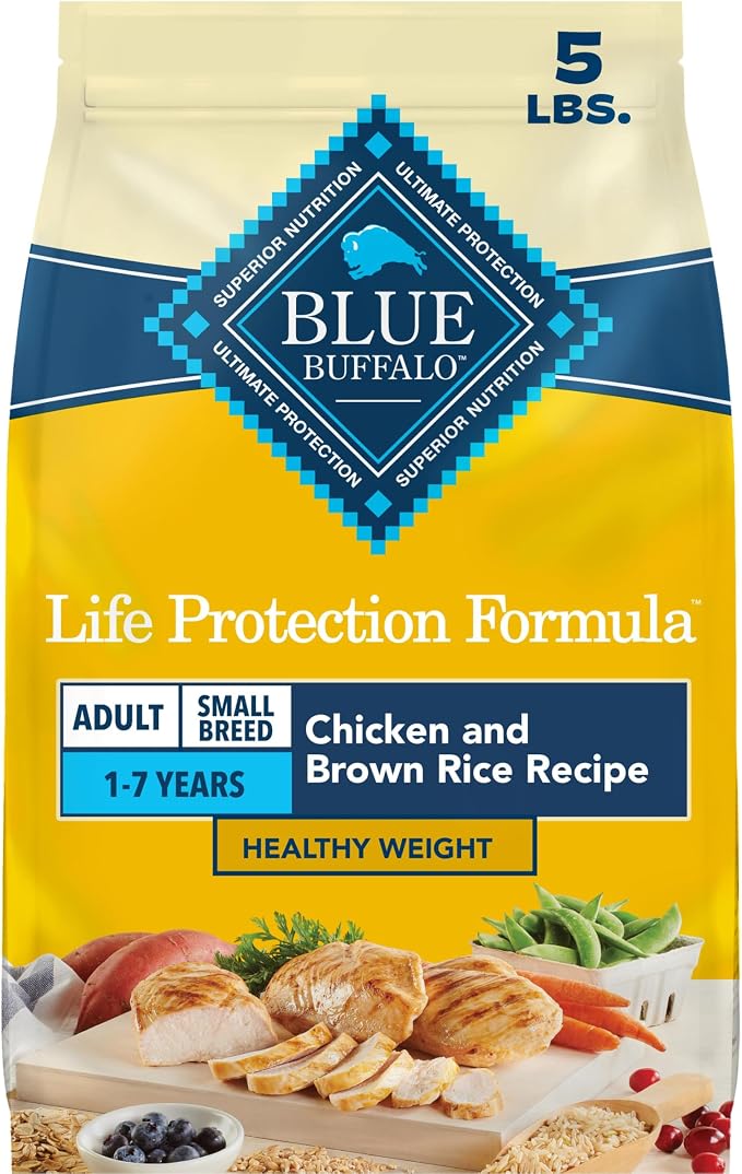 Blue Buffalo Life Protection Formula Healthy Weight Small Dog Food, 5 lb | Real Chicken #1 Ingredient, Promotes Lean Muscles & Weight Control in Small Breed Dogs, Antioxidant-Rich LifeSource Bits