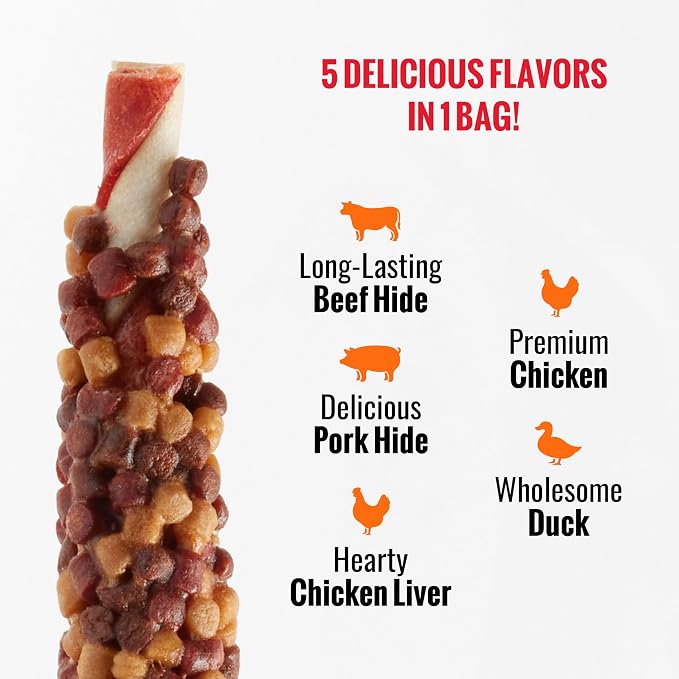 Good 'n' Fun Triple Flavor Blasts for All Dogs, 4 Ounces, Treat Your Dog to Long-Lasting Chews Made with Chicken Liver, Chicken & Duck (Pack of 2)