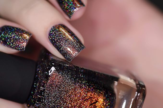ILNP Candlelight - Orange to Green Color Kissed Ultra Holographic Nail Polish